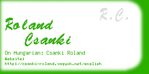 roland csanki business card